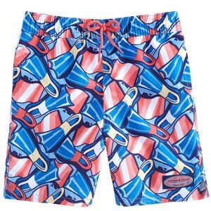 Vineyard Vines Boy's Flippers Chappy Swim Trunks - Size XL (18)